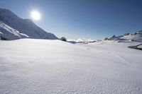 Nature Open Space in the Alps with Clear Sky and Sunshine