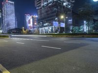 Neon Lights on City Streets: A Bright and Colorful Display