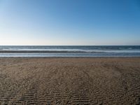 Netherlands Beach Landscape: Clear Sky and Open Space