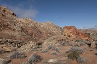 Nevada Desert Dirt Road Mountain Landscape 002