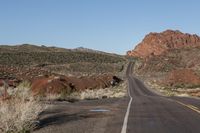 Nevada Desert Highway: Clear Skies and Scenic Views