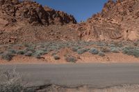 the desert landscape is very scenic and inviting for motorcyclisters to enjoy