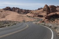 Nevada Desert Road: Journey through Red Rocks