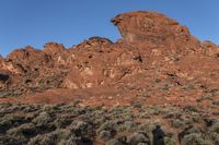 Off-Road Track in the Nevada Desert surrounded by Mountains