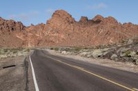 Nevada Road Through Desert Mountain