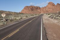 Nevada Road Through Desert Mountain