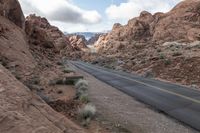 Nevada Road through Majestic Mountains