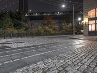New York Art District: Night Lights and Classic Architecture