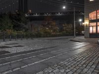 New York Art District: Night Lights and Classic Architecture