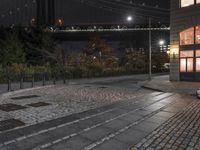 New York Art District: Night Lights and Classic Architecture