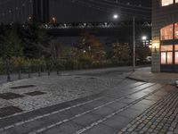 New York Art District: Night Lights and Classic Architecture