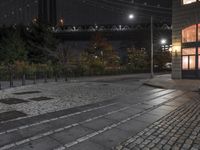 New York Art District: Night Lights and Classic Architecture