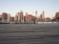 New York City at Dawn: Skyline and Bridge