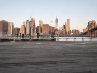 New York City at Dawn: Skyline and Bridge