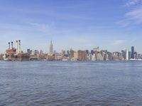 New York City Daytime Skyline: A River View