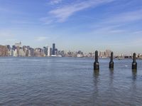 New York City Daytime Skyline: A River View