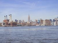 New York City Daytime Skyline: A River View