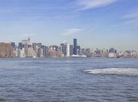 New York City Daytime Skyline: A River View