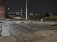 New York City at Night: Cobblestone Road in the Heart of Manhattan
