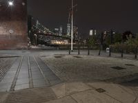 New York City at Night: Cobblestone Road in the Heart of Manhattan