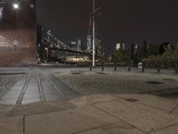 New York City at Night: Cobblestone Road in the Heart of Manhattan