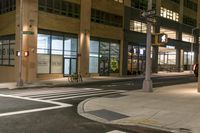 New York City at Night: Street Lights Illuminate the Urban Landscape