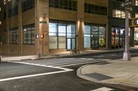 New York City at Night: Street Lights Illuminate the Urban Landscape