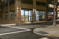 New York City at Night: Street Lights Illuminate the Urban Landscape