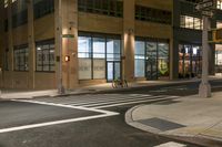 New York City at Night: Street Lights Illuminate the Urban Landscape