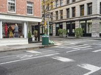 New York City Street with Classic Architecture and Urban Shops