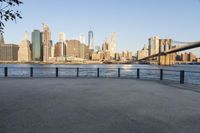 New York Cityscape: Skyscrapers and Water