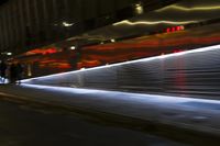 New York Night: Architecture and Steel Wall