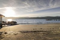 New Zealand Coastal Landscape at Dawn on the Beach