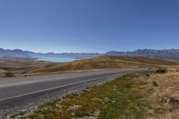 Highway in New Zealand: Smooth Asphalt with Clear Skies