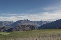 Low Mountain Landscape in New Zealand: Grass and Daylight