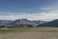 Low Mountain Landscape in New Zealand: Grass and Daylight