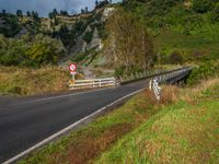 New Zealand's Mountain Landscape: Asphalt Bridge View