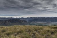 New Zealand Mountain Landscape with Low Clouds