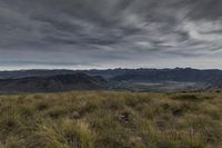 New Zealand Mountain Landscape with Low Clouds