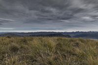 New Zealand Mountain Landscape with Low Clouds