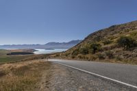 New Zealand Mountain Road under Clear Sky