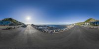 the fish eye view shows what is really different, this time of day in california