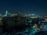 Night Cityscape from an Aerial View