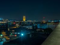 Night Cityscape from an Aerial View