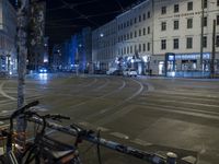 Night Cityscape: A Fusion of Classic and Modern Architecture