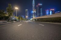Night Cityscape: Neon Lights and Skyscrapers