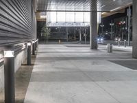 Night Cityscape of Undefined Architecture and Concrete Structures