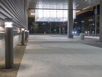 Night Cityscape of Undefined Architecture and Concrete Structures