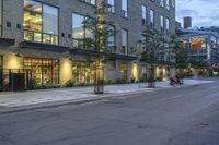 Night Downtown Toronto with Modern Architecture