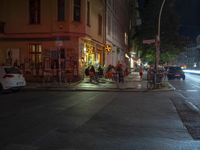 A Night in the Metropolitan Area: Urban Crosswalk illuminated by Street Lights